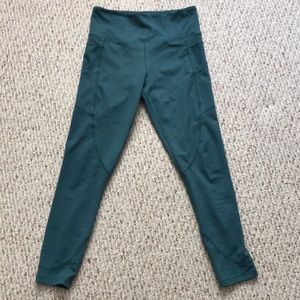 Zyia Dark Teal Floral Leggings